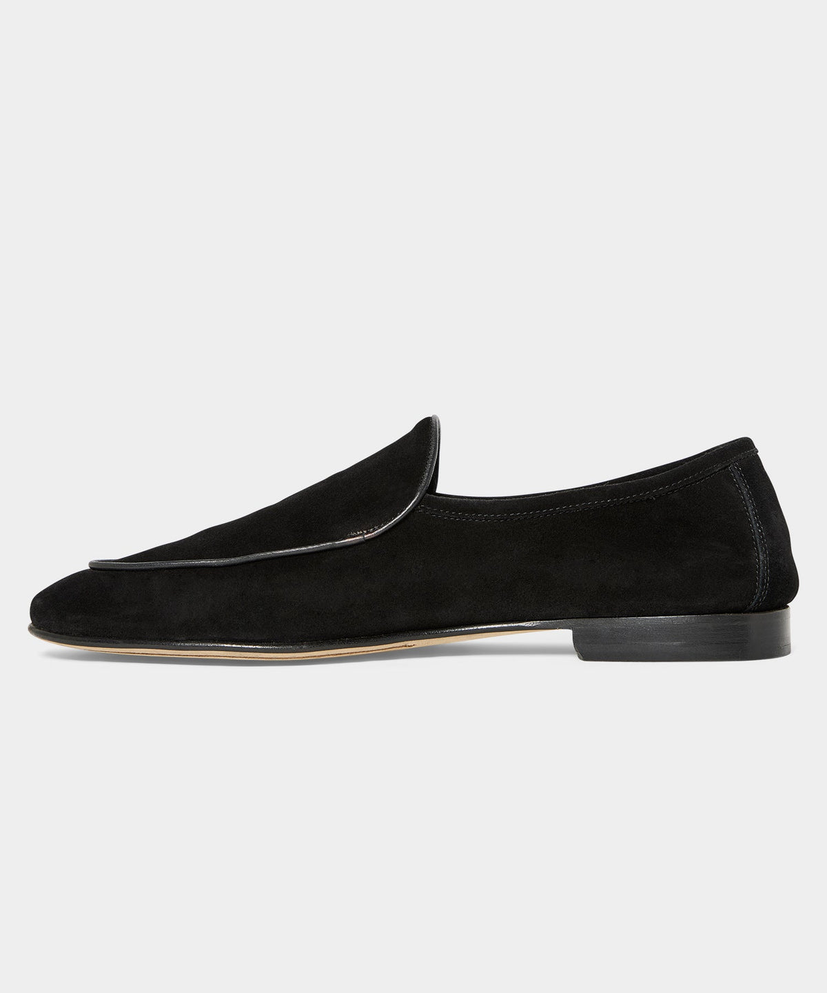 Todd Snyder Italian Suede Venetian Loafer - Black