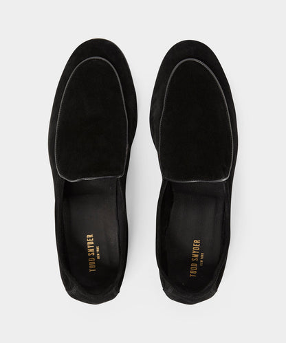 Todd Snyder Italian Suede Venetian Loafer - Black