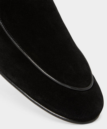 Todd Snyder Italian Suede Venetian Loafer - Black