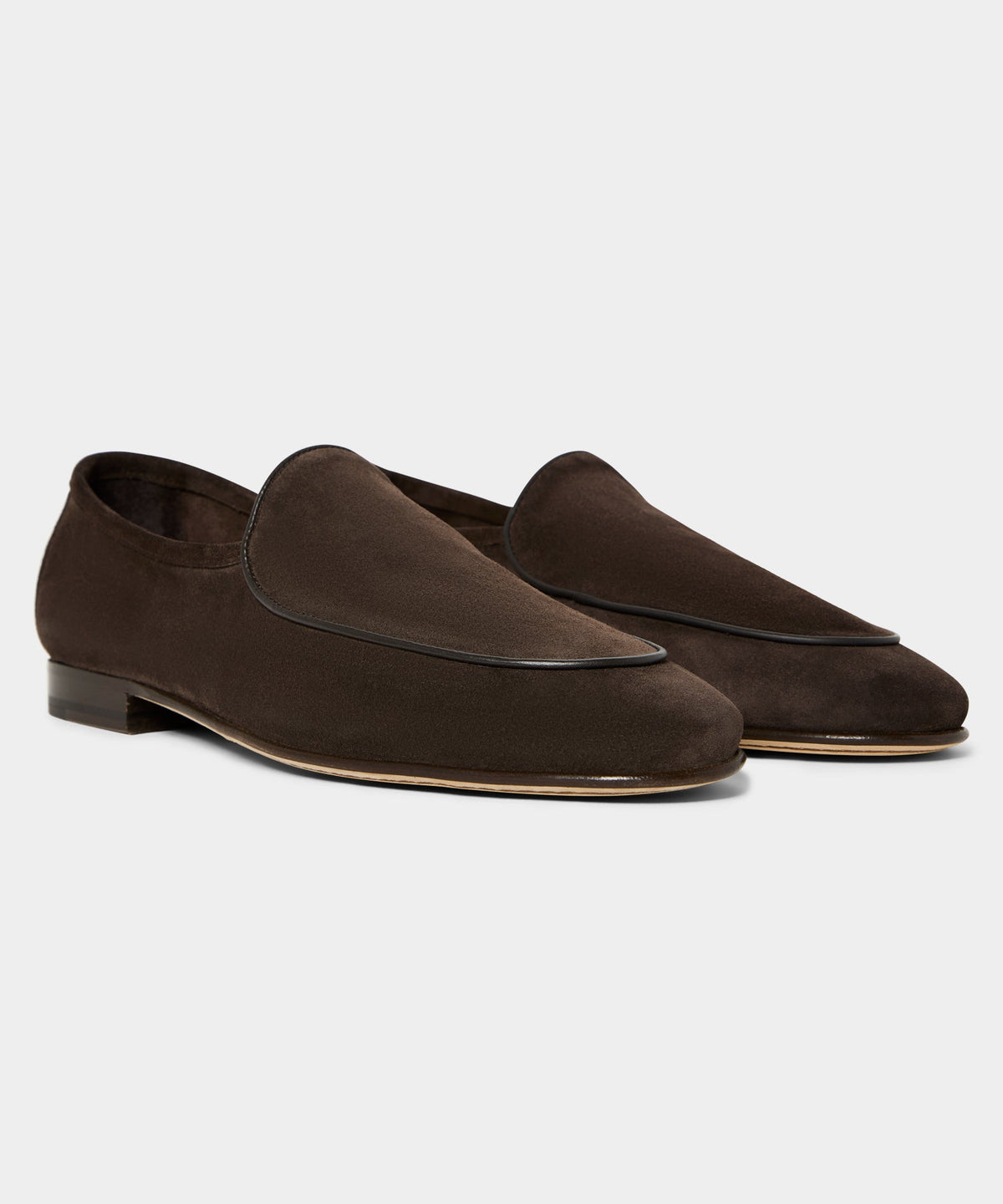 Todd Snyder Italian Suede Venetian Loafer - Dark Brown