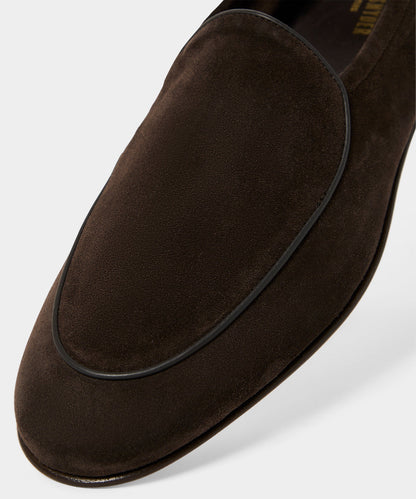 Todd Snyder Italian Suede Venetian Loafer - Dark Brown