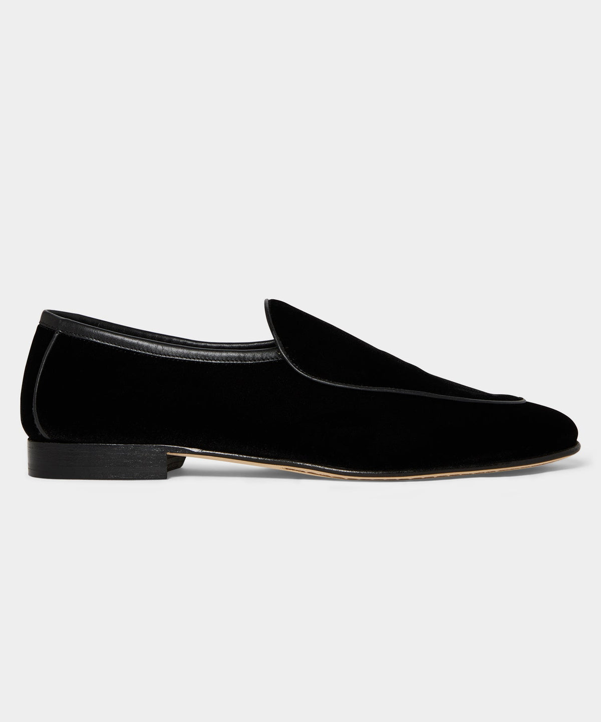 Todd Snyder Madison Velvet Venetian Loafer - Pitch Black