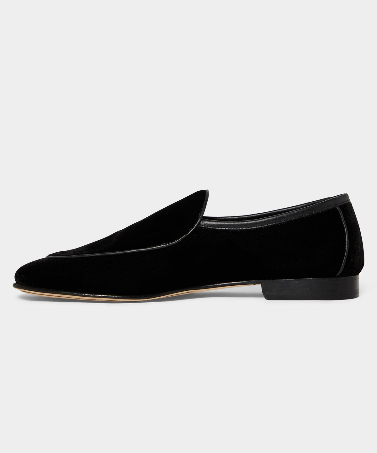 Todd Snyder Madison Velvet Venetian Loafer - Pitch Black