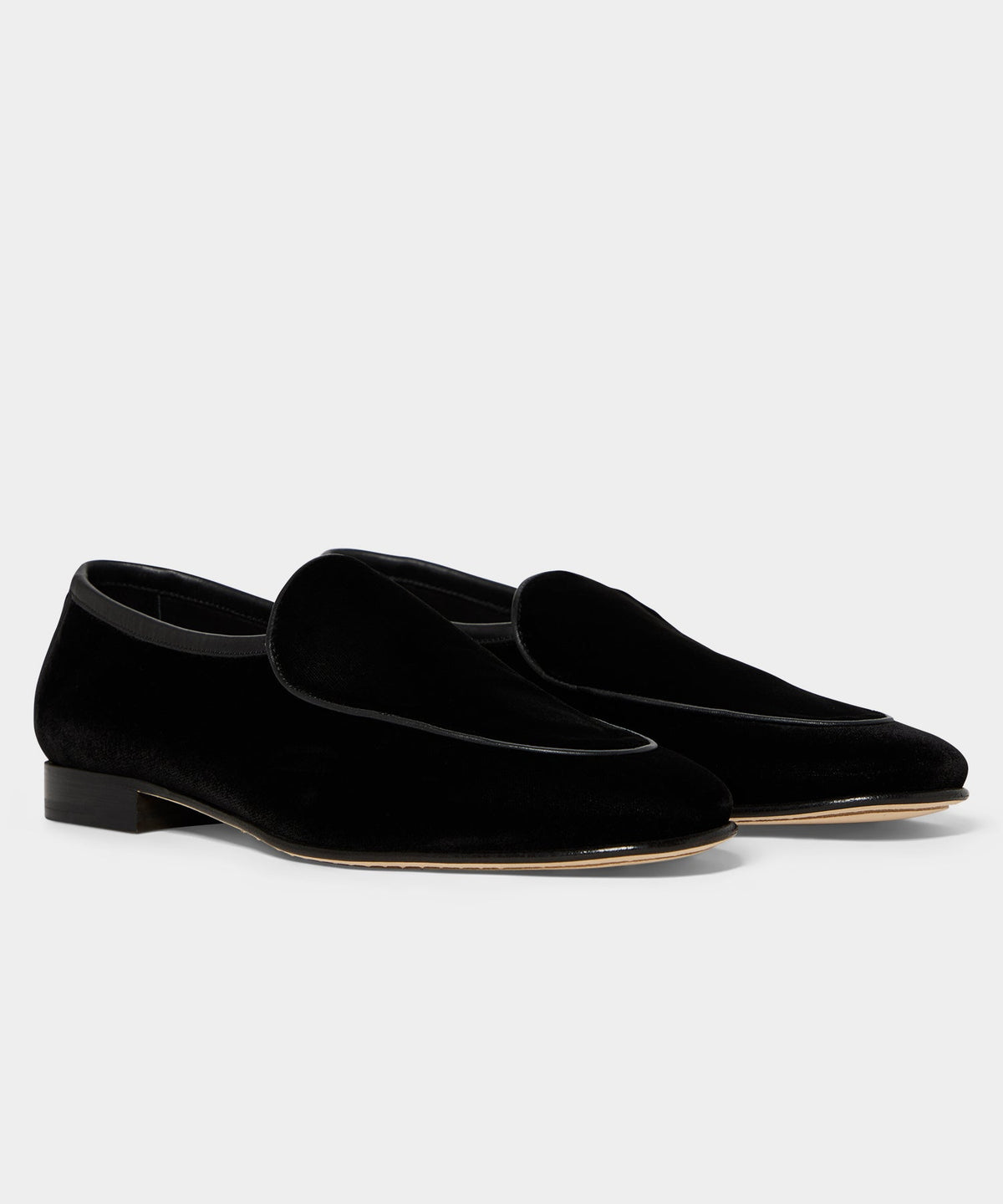 Todd Snyder Madison Velvet Venetian Loafer - Pitch Black