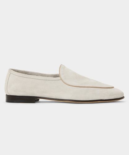 Todd Snyder Italian Suede Venetian Loafer - White