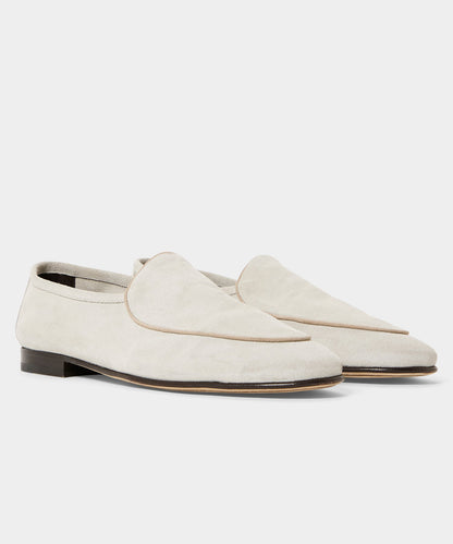 Todd Snyder Italian Suede Venetian Loafer - White
