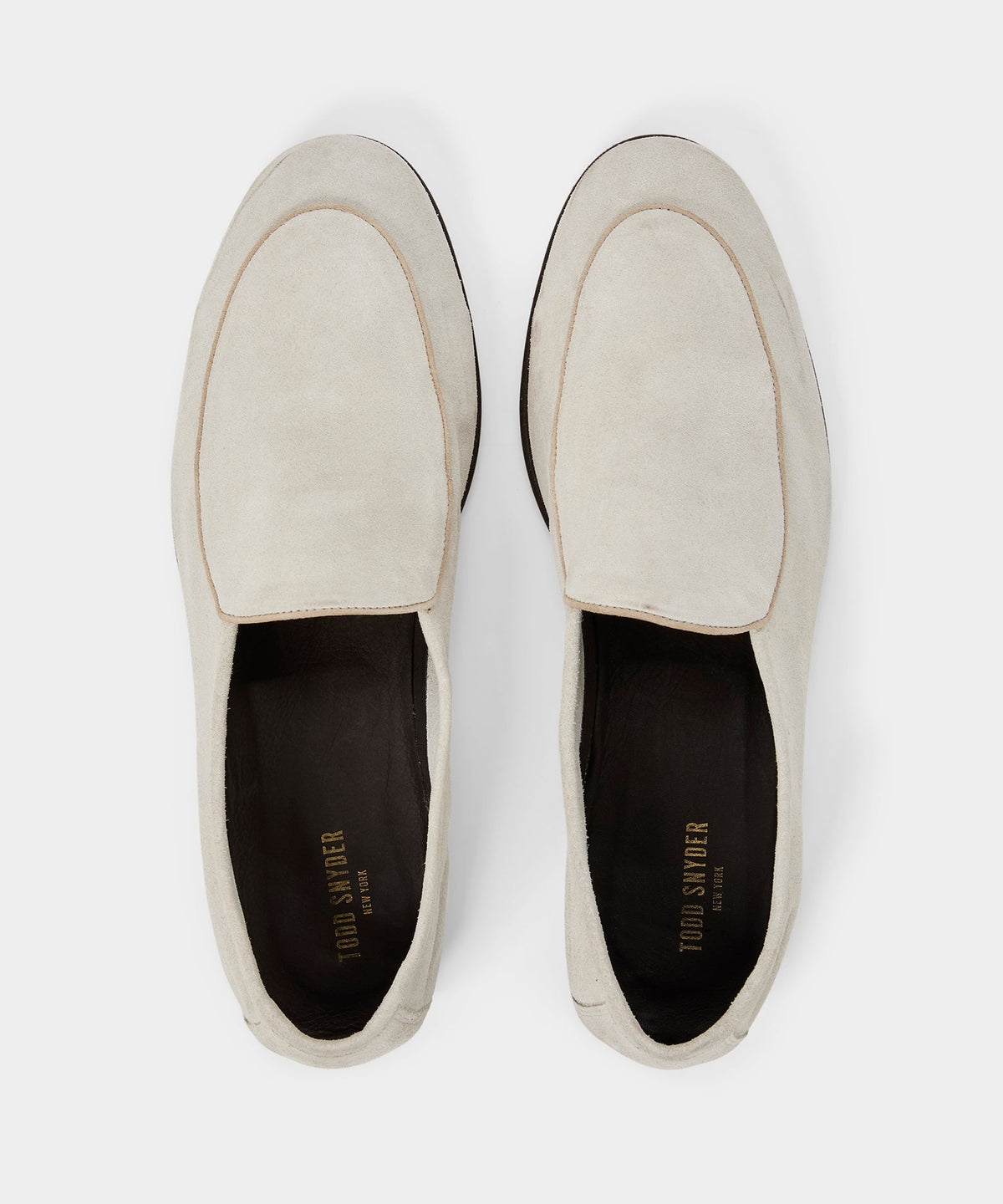 Todd Snyder Italian Suede Venetian Loafer - White