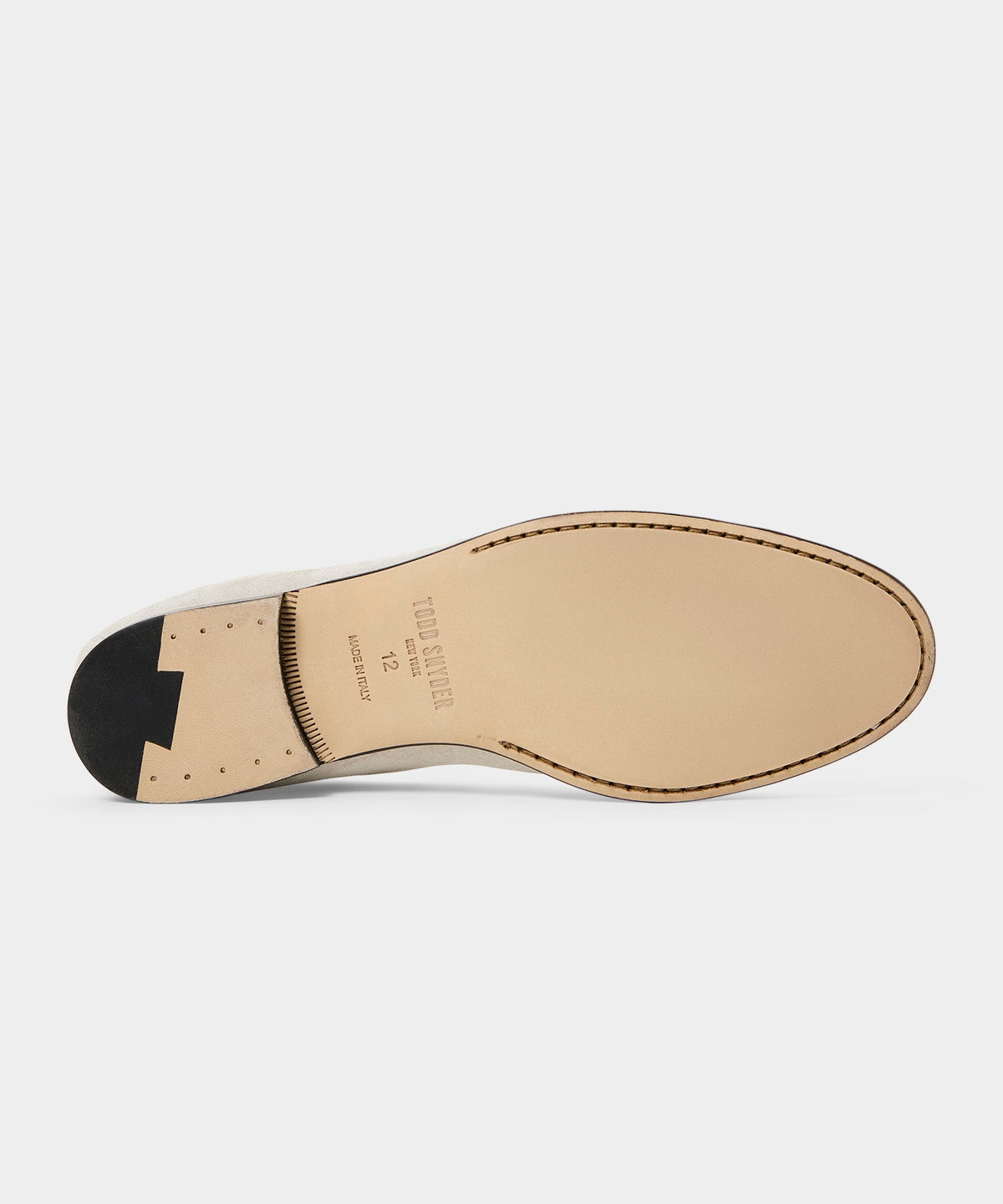 Todd Snyder Italian Suede Venetian Loafer - White