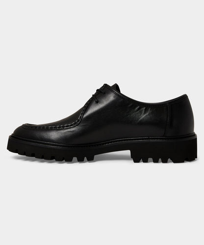 Todd Snyder Leather City Derby Shoe - Black