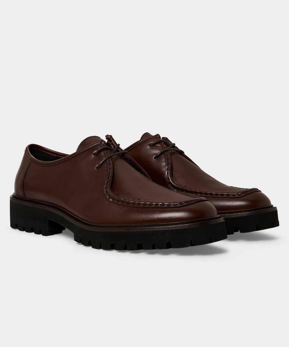 Todd Snyder Leather City Derby Shoe - Brown