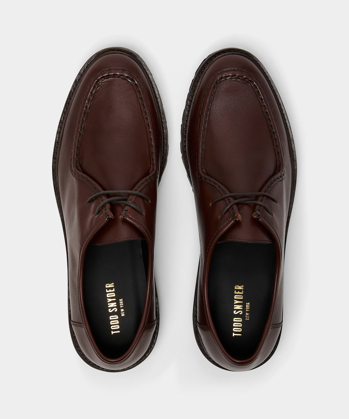 Todd Snyder Leather City Derby Shoe - Brown