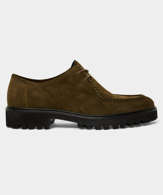 Todd Snyder Suede Derby Shoe - Olive