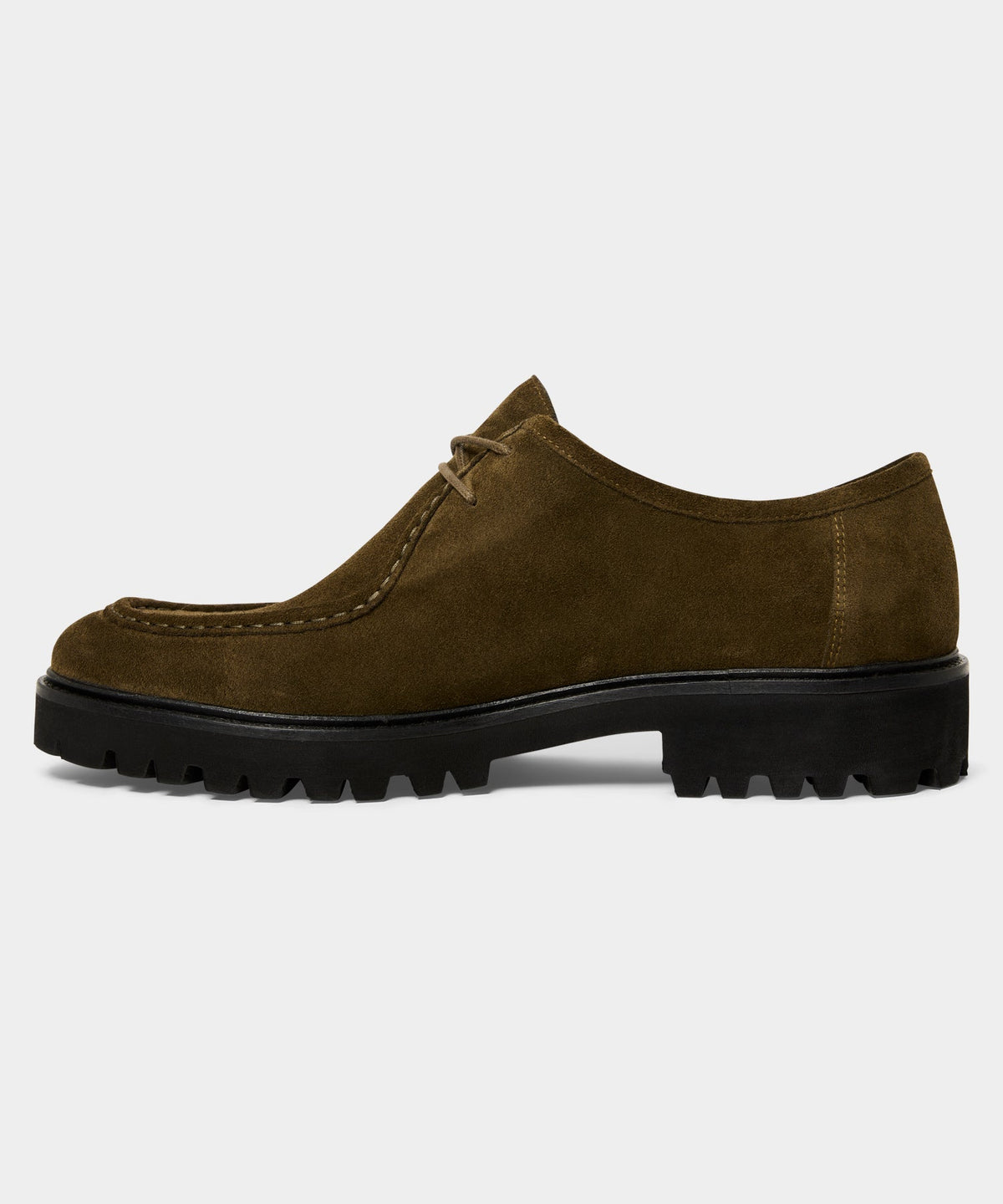 Todd Snyder Suede Derby Shoe - Olive