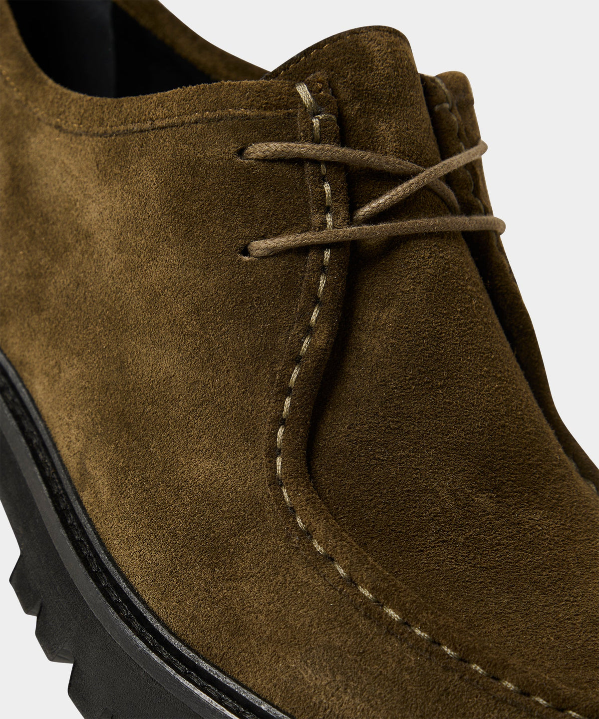 Todd Snyder Suede Derby Shoe - Olive