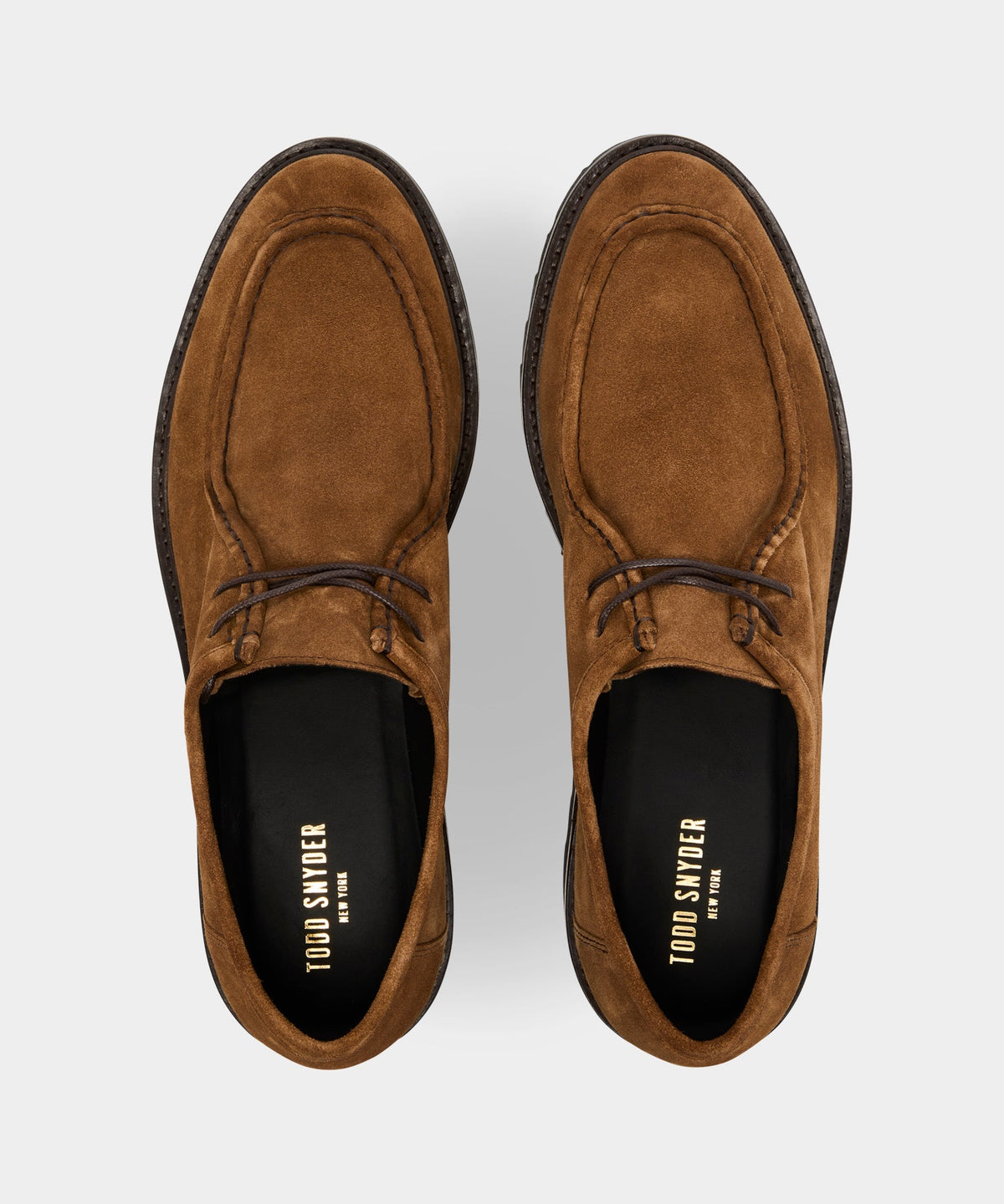 Todd Snyder Suede Derby Shoe - Tobacco