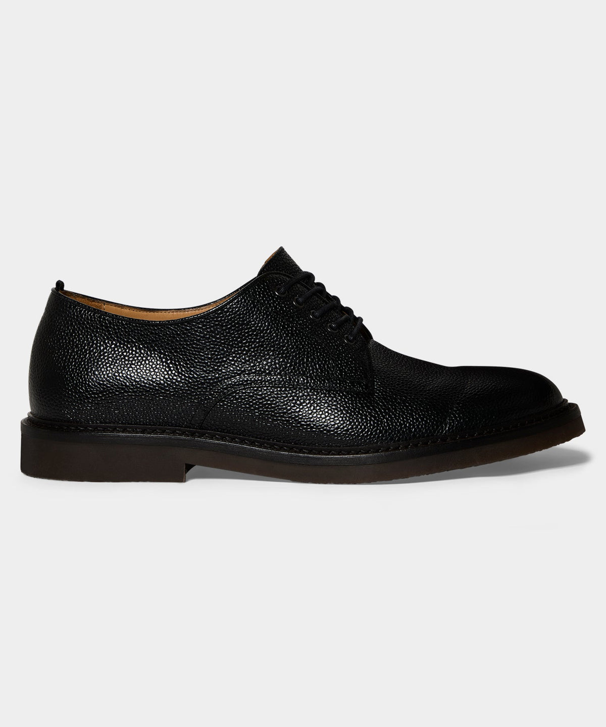 Todd Snyder Porto Leather Derby Shoe - Black