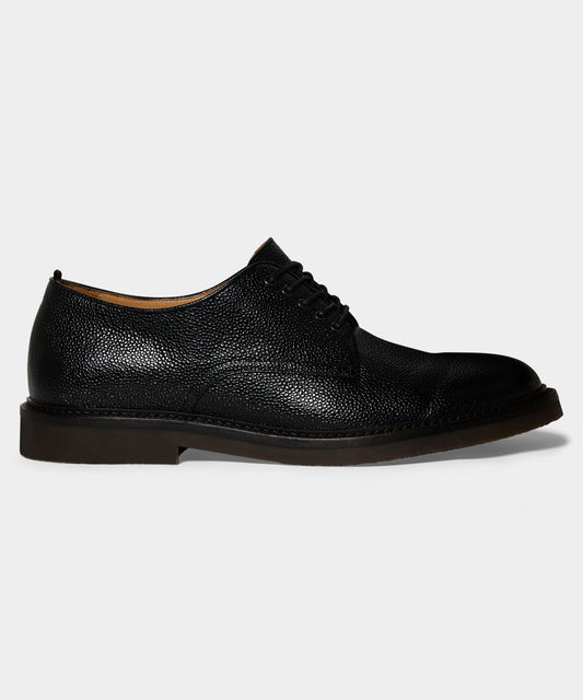 Todd Snyder Porto Leather Derby Shoe - Black
