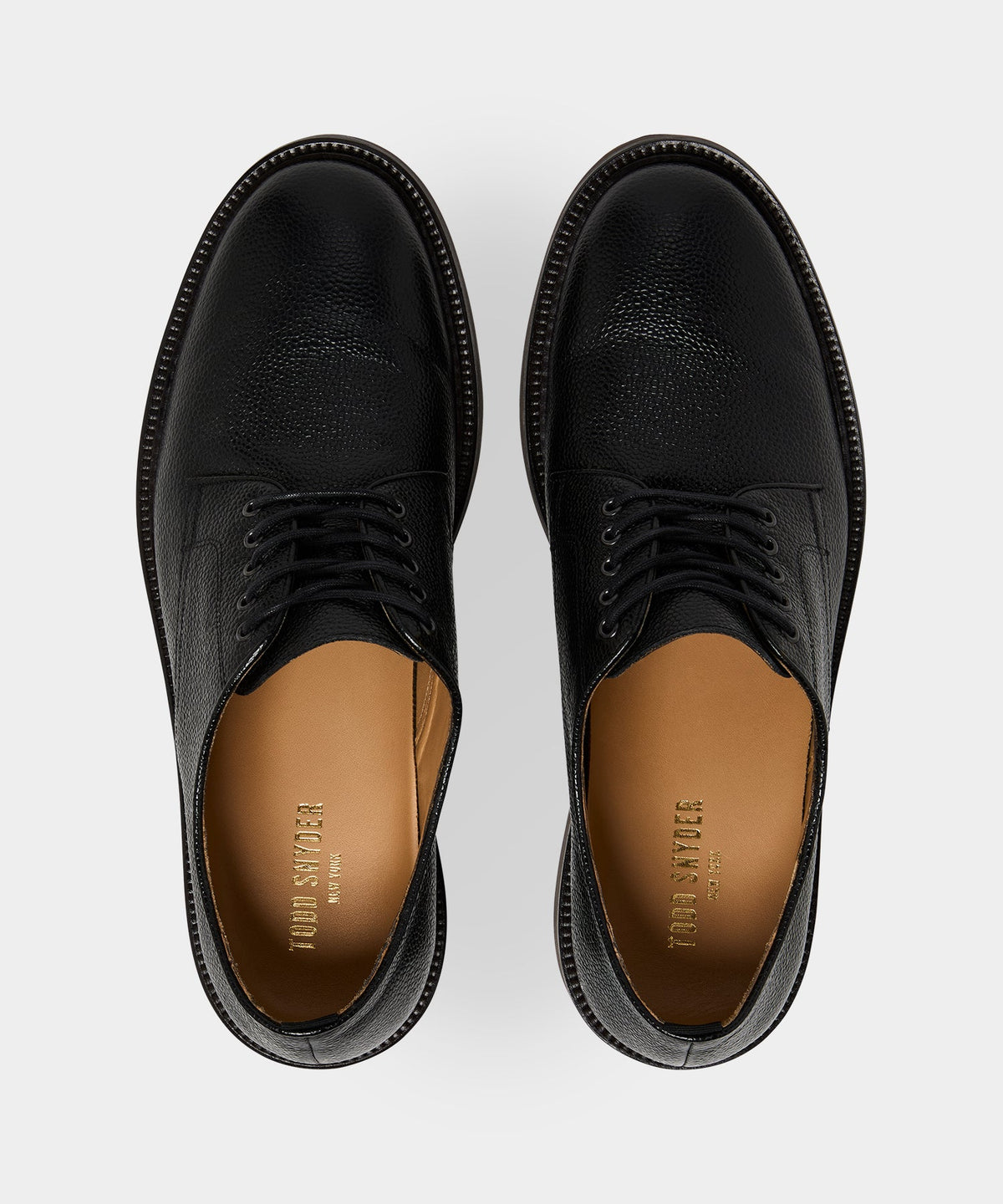 Todd Snyder Porto Leather Derby Shoe - Black