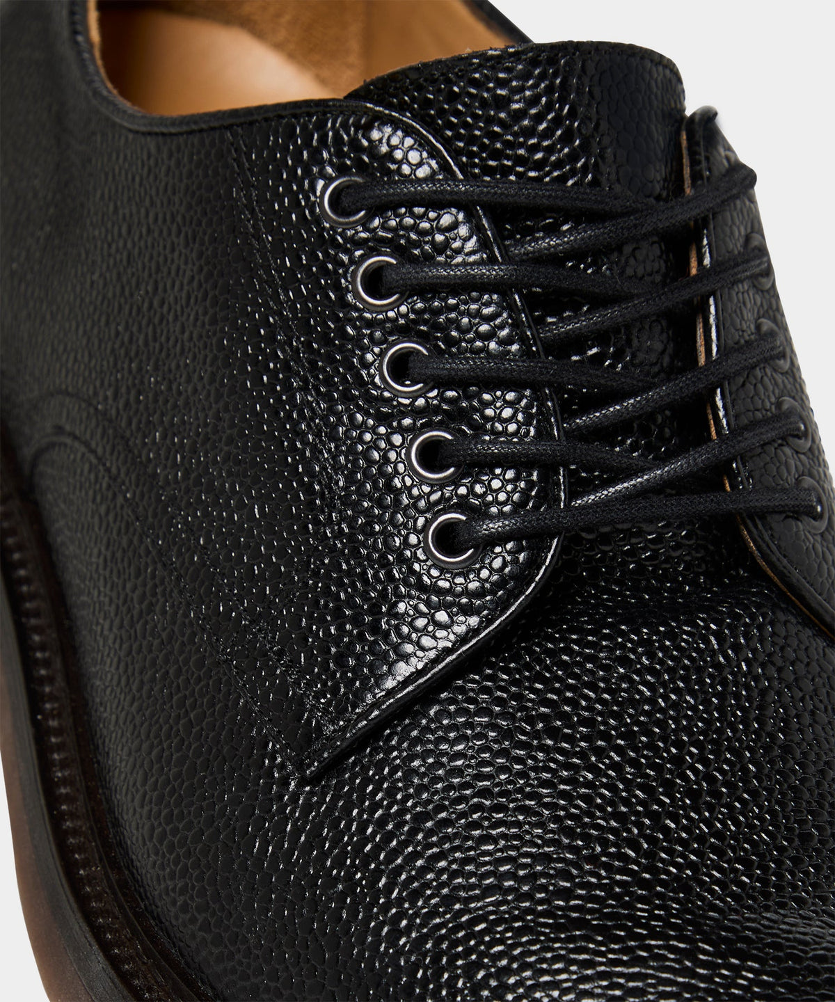 Todd Snyder Porto Leather Derby Shoe - Black