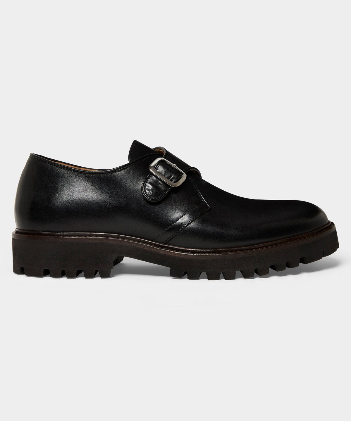 Todd Snyder Lug Monk Strap Shoe - Black
