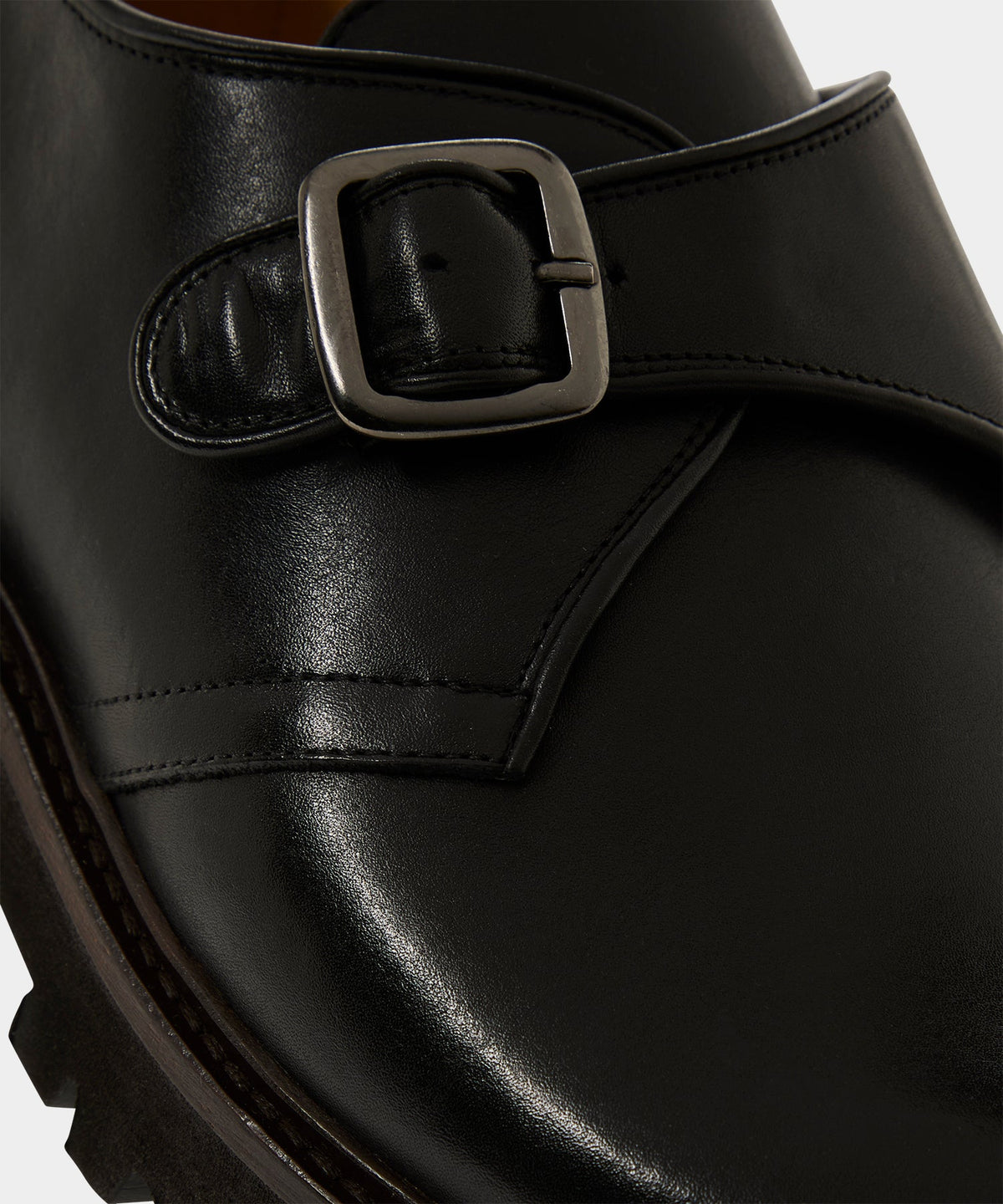 Todd Snyder Lug Monk Strap Shoe - Black