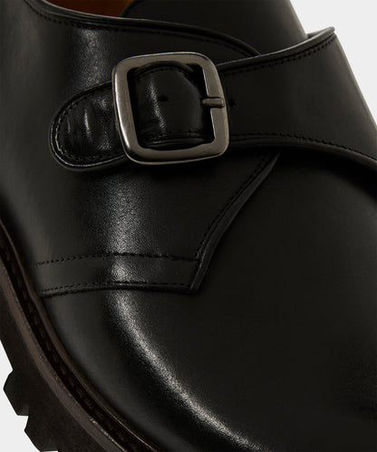 Todd Snyder Lug Monk Strap Shoe - Black