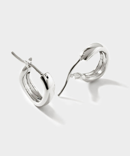 Todd Snyder John Hardy Sterling Silver Surf Huggie Earring, 12MM - Silver