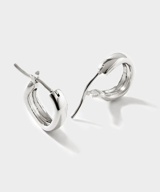Todd Snyder John Hardy Sterling Silver Surf Huggie Earring, 12MM - Silver