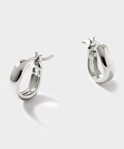 Todd Snyder John Hardy Sterling Silver Surf Huggie Earring, 12MM - Silver