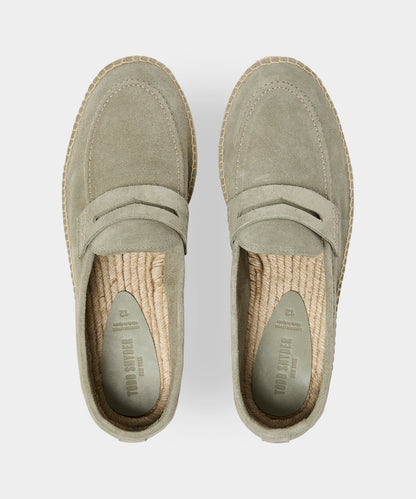 Todd Snyder Nomad Suede Espadrille Loafer - Grey