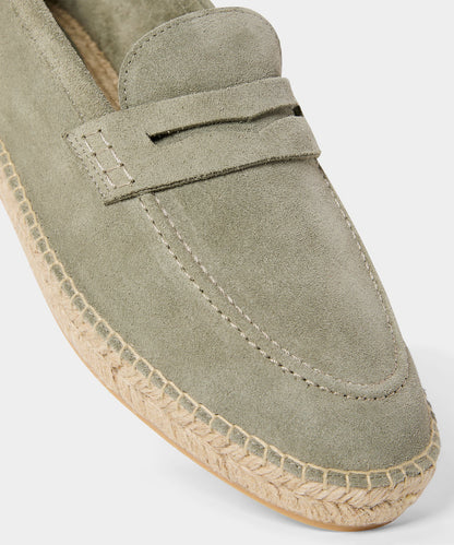 Todd Snyder Nomad Suede Espadrille Loafer - Grey