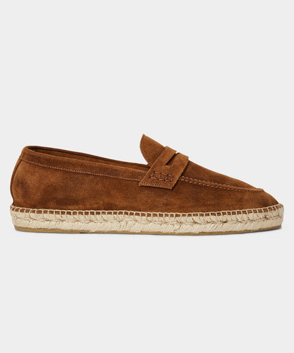 Todd Snyder Nomad Suede Espadrille Loafer - Tobacco