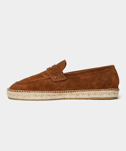 Todd Snyder Nomad Suede Espadrille Loafer - Tobacco