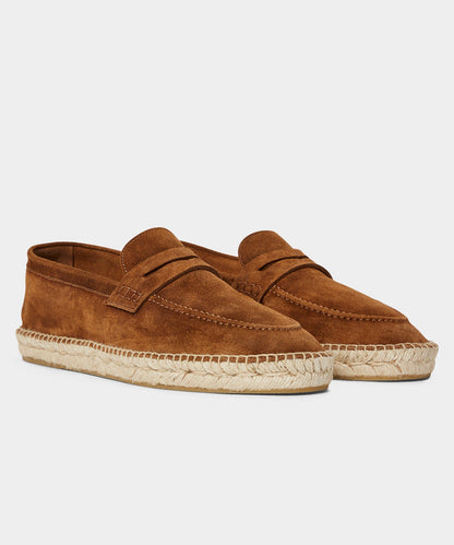 Todd Snyder Nomad Suede Espadrille Loafer - Tobacco