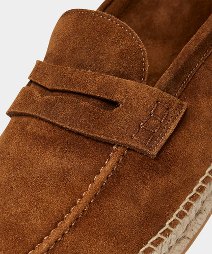 Todd Snyder Nomad Suede Espadrille Loafer - Tobacco