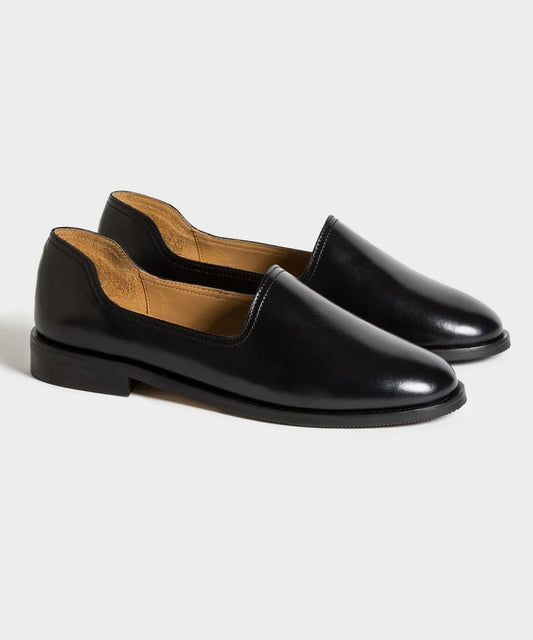 Todd Snyder Jacques Solovière Slim Calf Leather Pump - Black