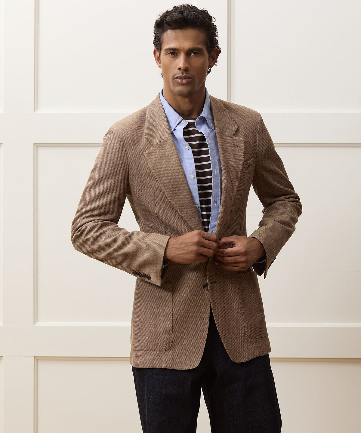 Todd Snyder Italian Knit Pique Wythe Jacket - Khaki