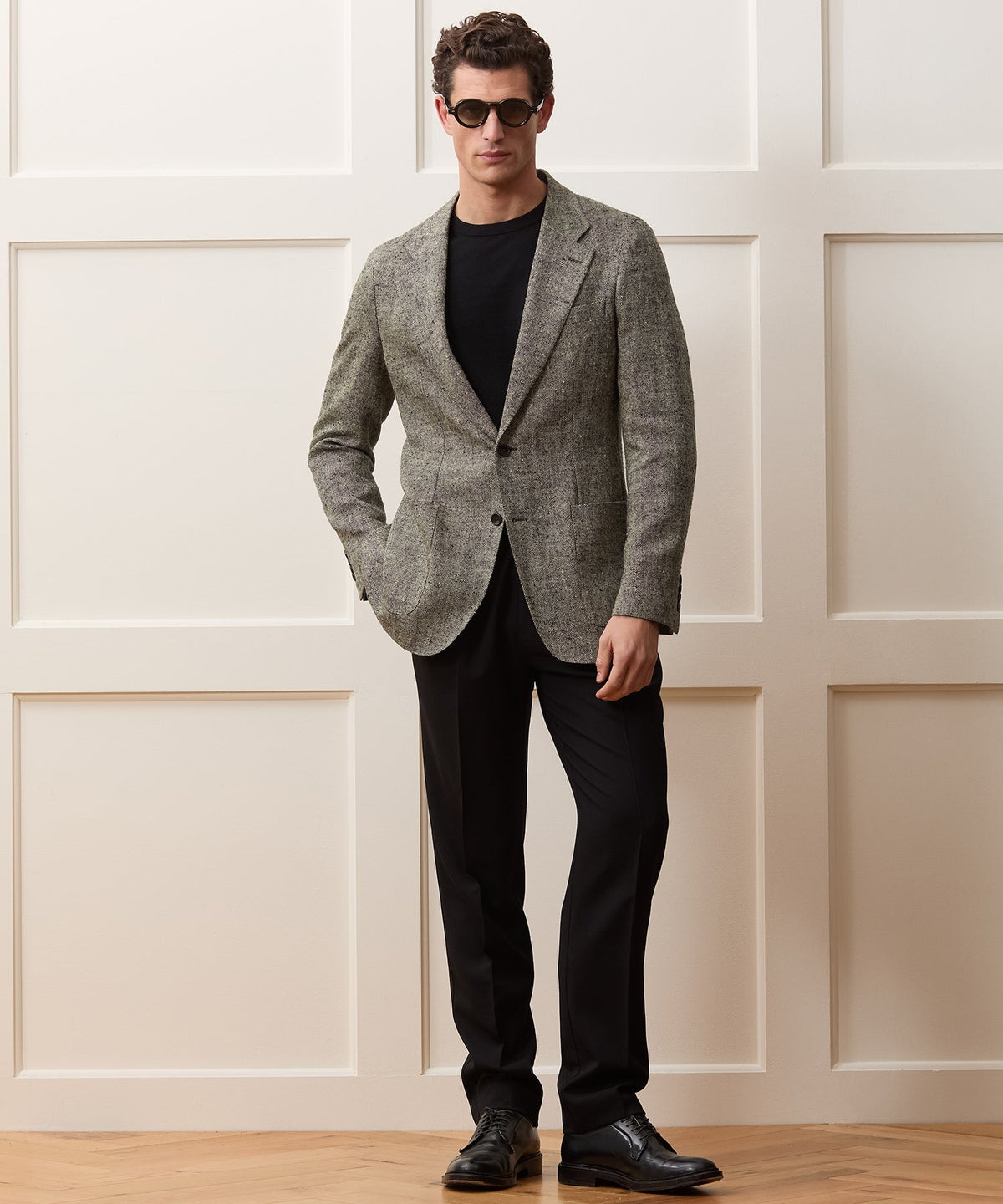 Todd Snyder Italian Silk-Linen Donegal Sport Coat - Grey