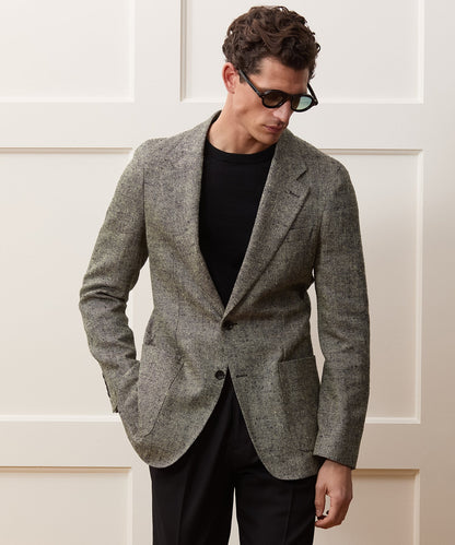 Todd Snyder Italian Silk-Linen Donegal Sport Coat - Grey