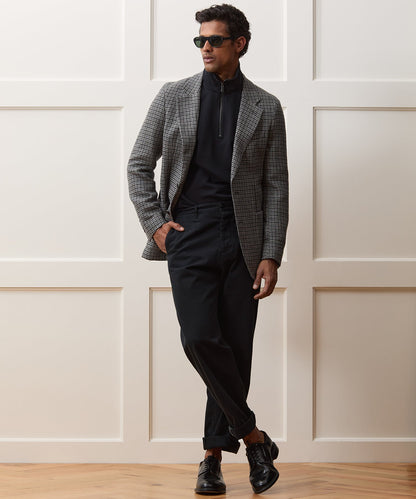 Todd Snyder Italian Linen Houndstooth Sport Coat - Charcoal