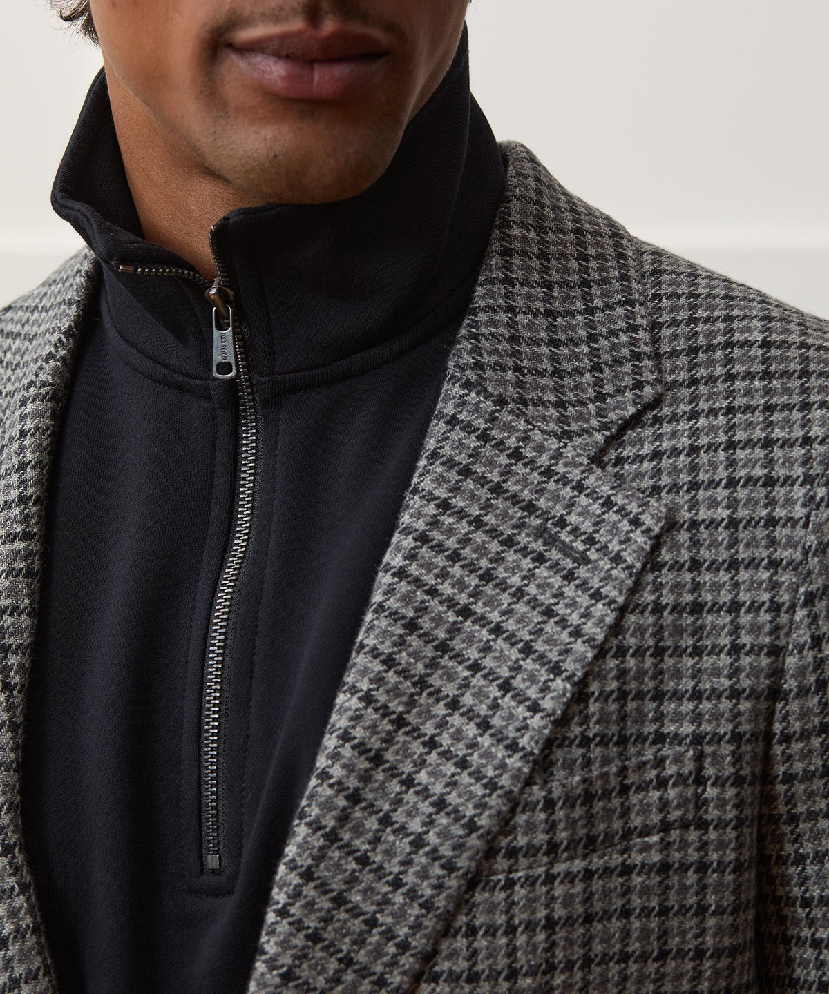 Todd Snyder Italian Linen Houndstooth Sport Coat - Charcoal