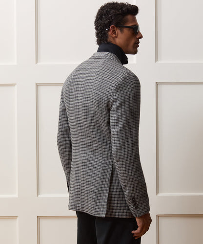 Todd Snyder Italian Linen Houndstooth Sport Coat - Charcoal