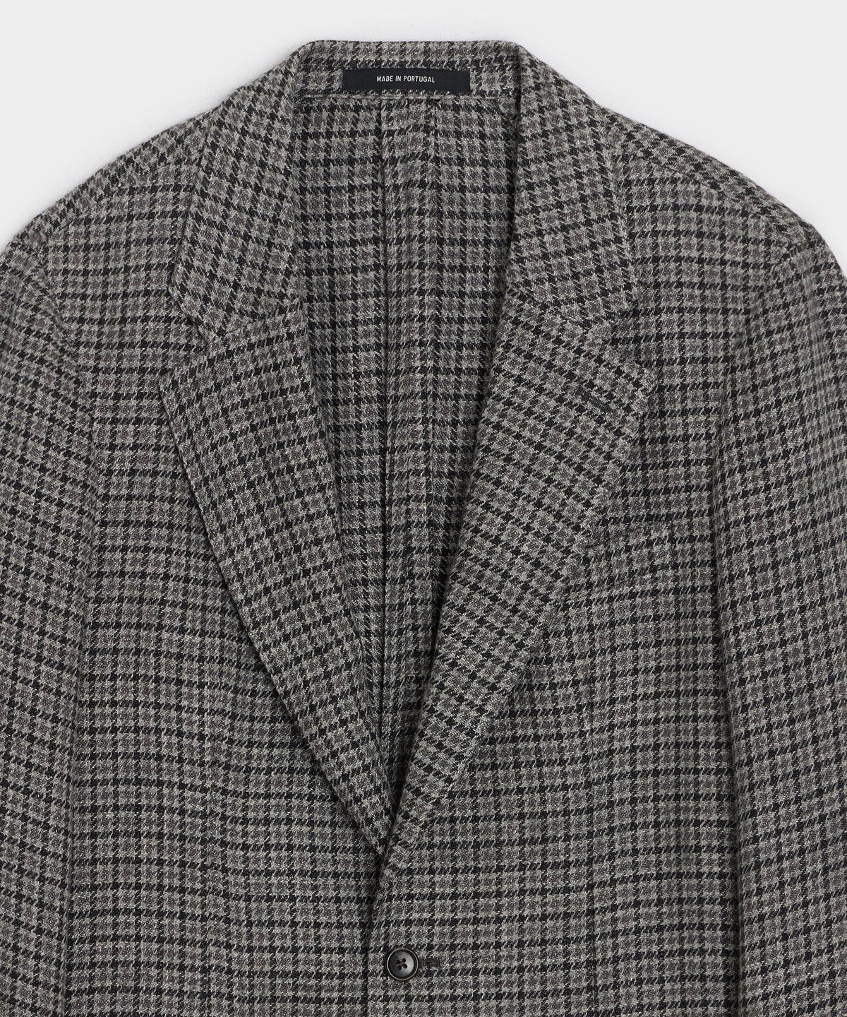 Todd Snyder Italian Linen Houndstooth Sport Coat - Charcoal