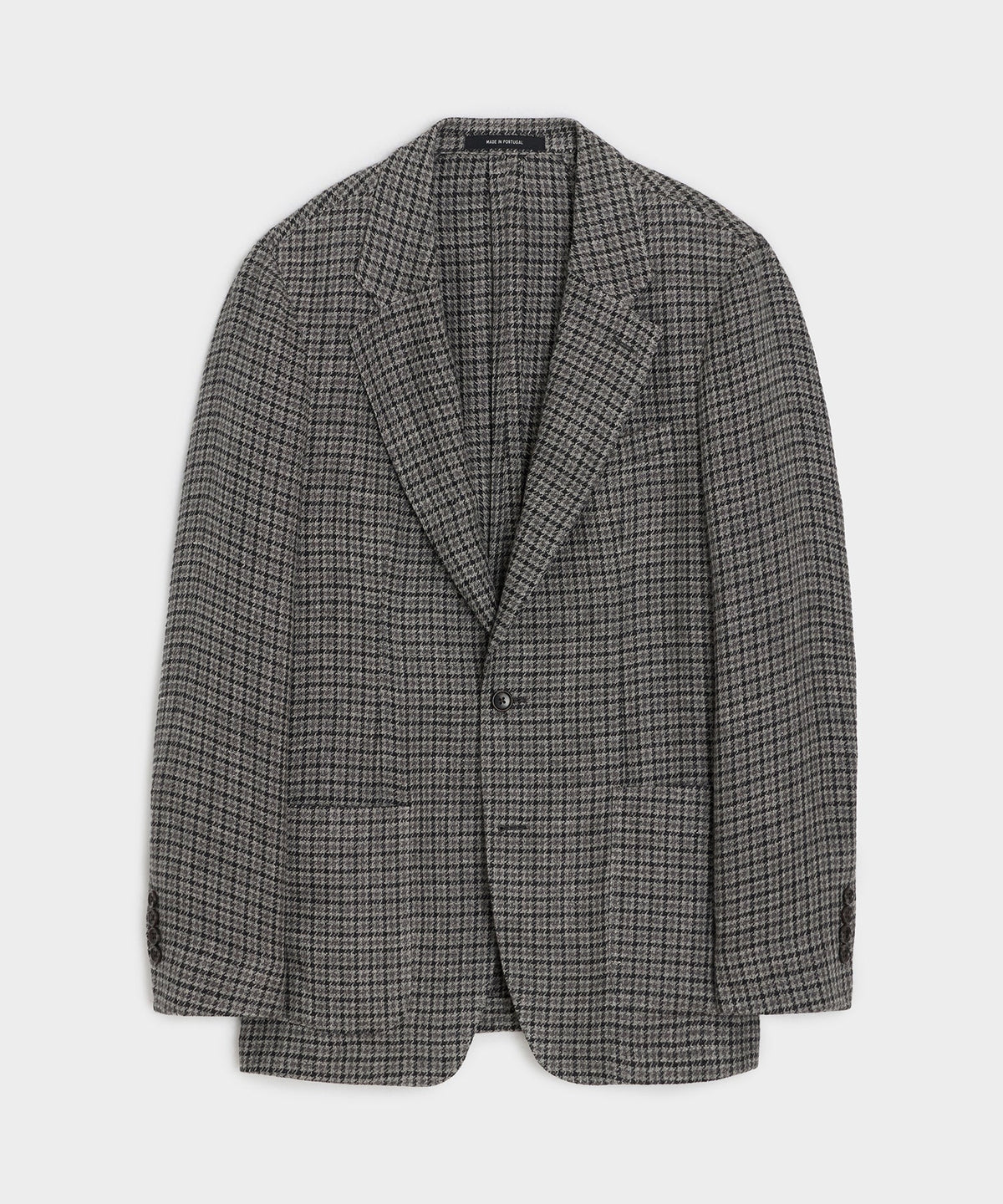 Todd Snyder Italian Linen Houndstooth Sport Coat - Charcoal