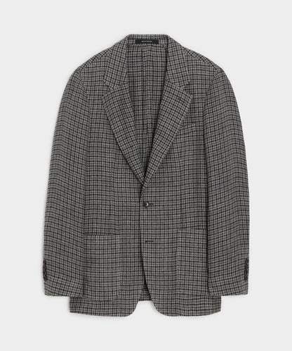 Todd Snyder Italian Linen Houndstooth Sport Coat - Charcoal