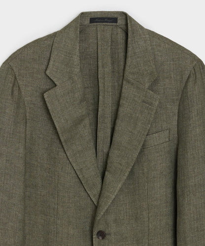 Todd Snyder Italian Linen Herringbone Sport Coat - Olive