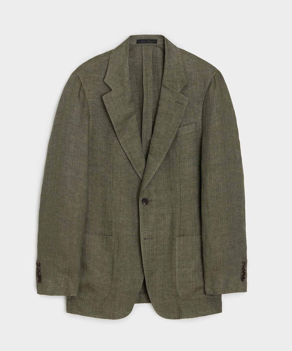 Todd Snyder Italian Linen Herringbone Sport Coat - Olive