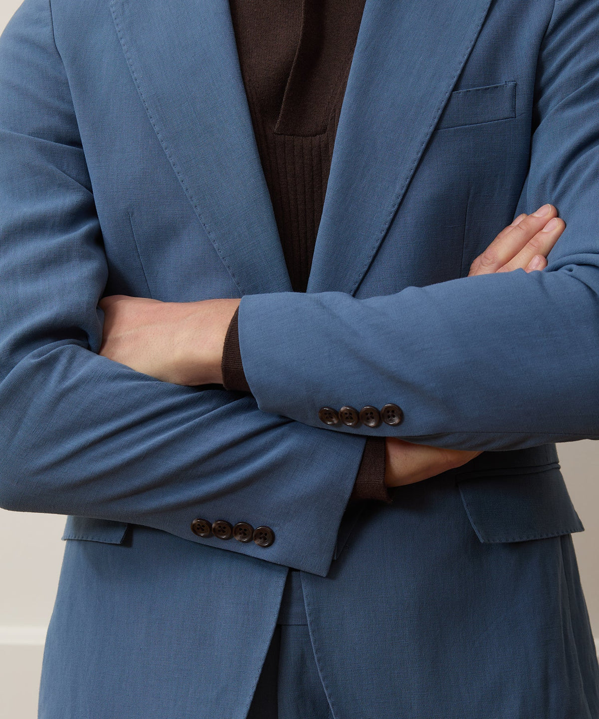 Todd Snyder Italian Sueded Linen Sutton Jacket - Harbor Blue