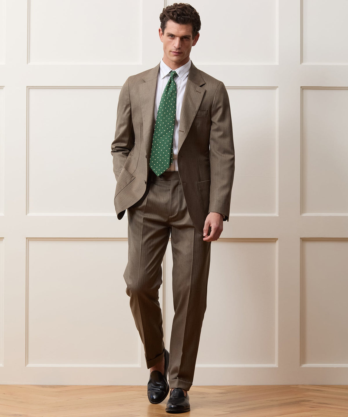Todd Snyder Italian Wool Herringbone Madison Jacket - Light Brown
