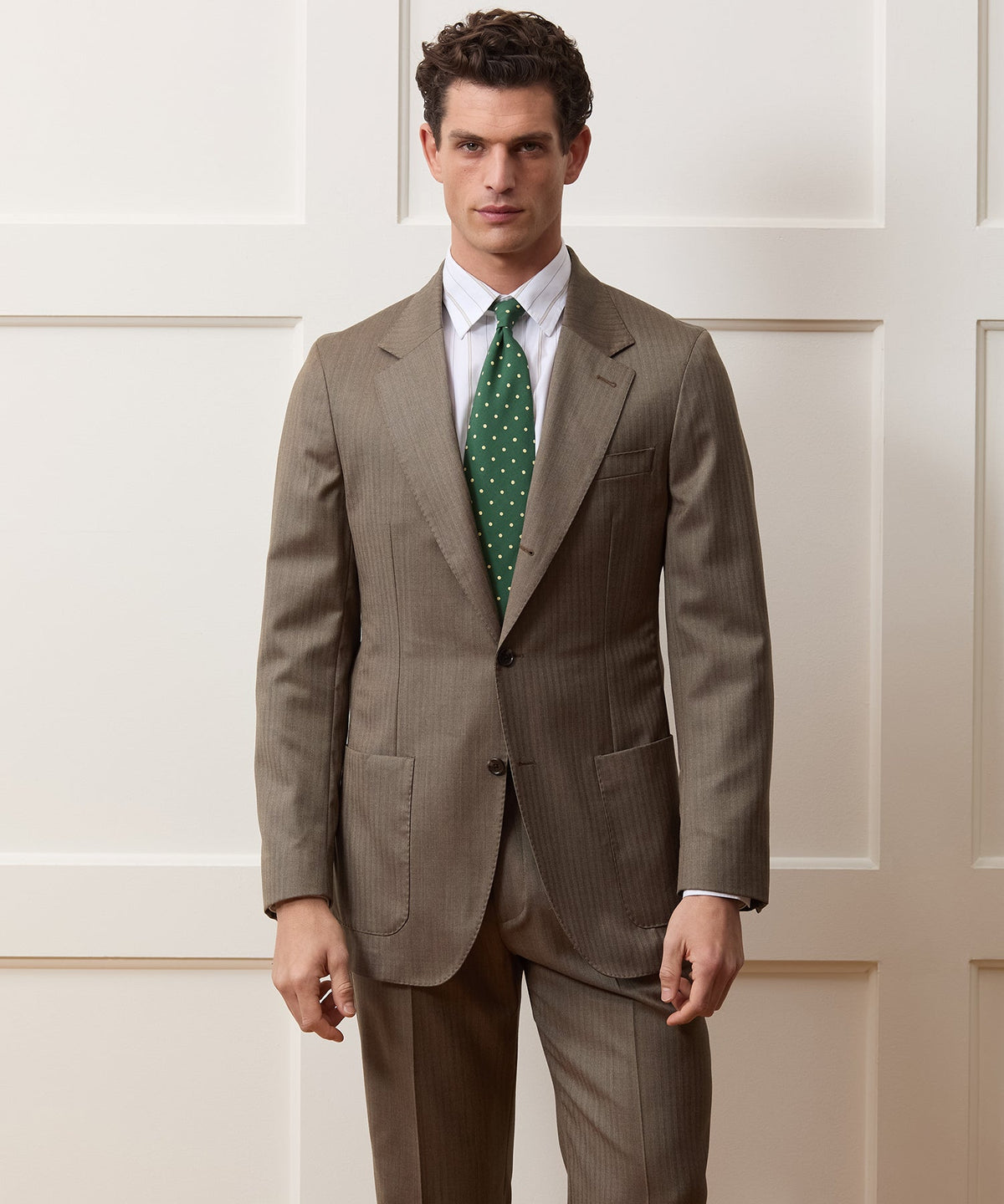 Todd Snyder Italian Wool Herringbone Madison Jacket - Light Brown
